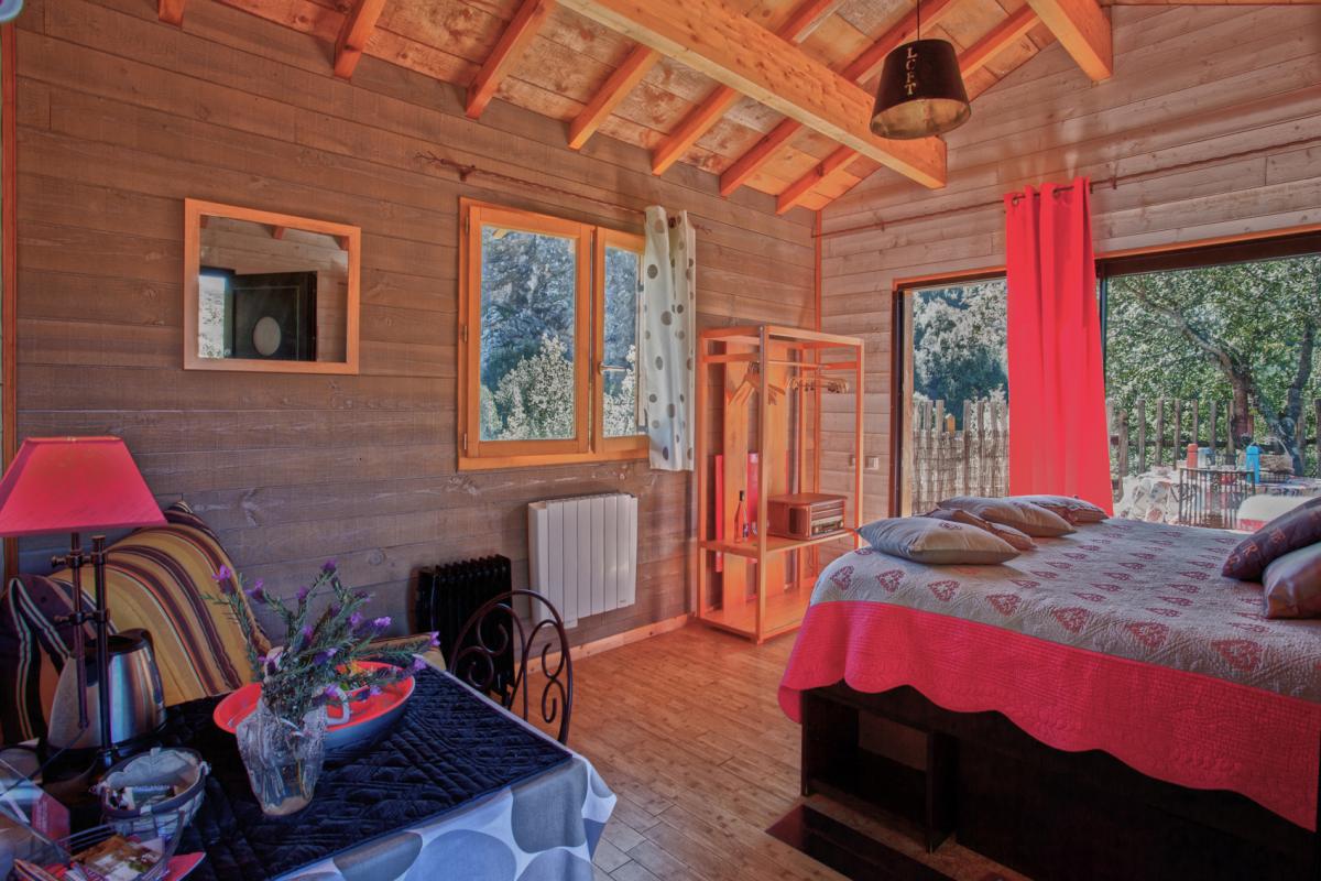 Cabane dans les arbres � Francardo en Haute-Corse : la chambre