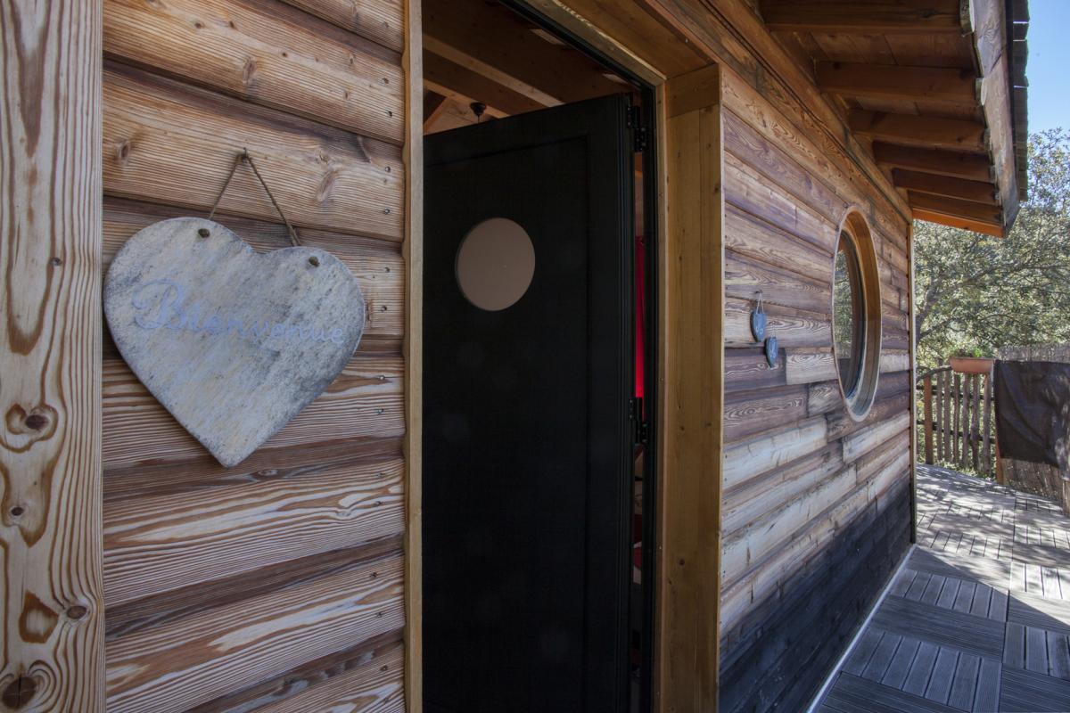 Cabane dans les arbres � Francardo en Haute-Corse : acc�s � la cabane