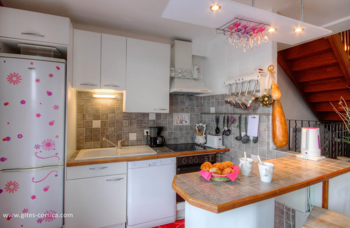 G�te rural � Taglio Isolaccio en Haute Corse: terrasse niveau inf�rieur