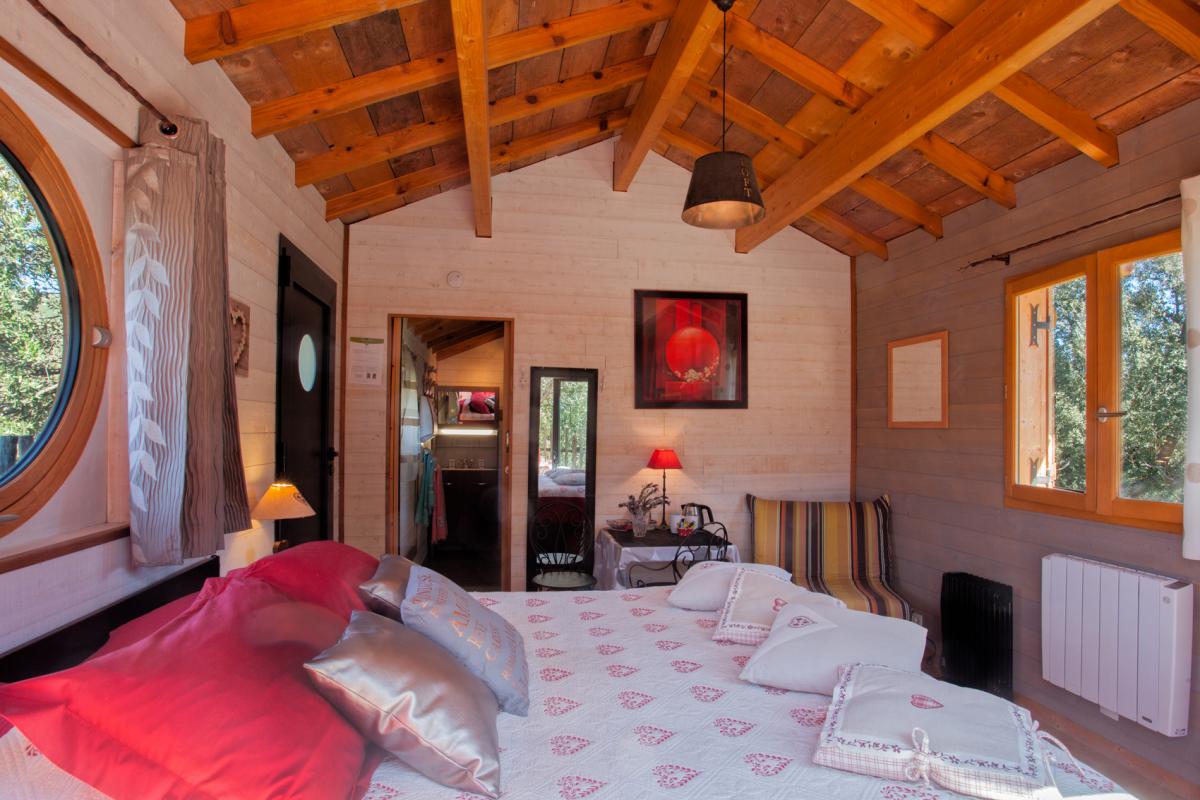 Cabane dans les arbres � Francardo en Haute-Corse : la chambre
